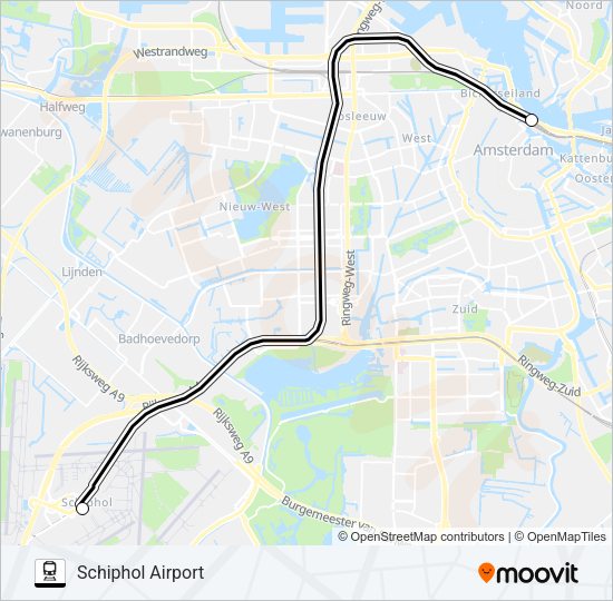 SNELBUS IPV TREIN Train Line Map