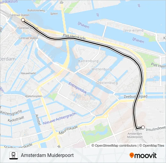 Trein STOPBUS IPV TREIN lijnkaart
