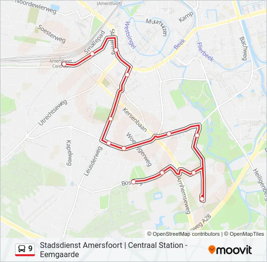 9 Bus Line Map