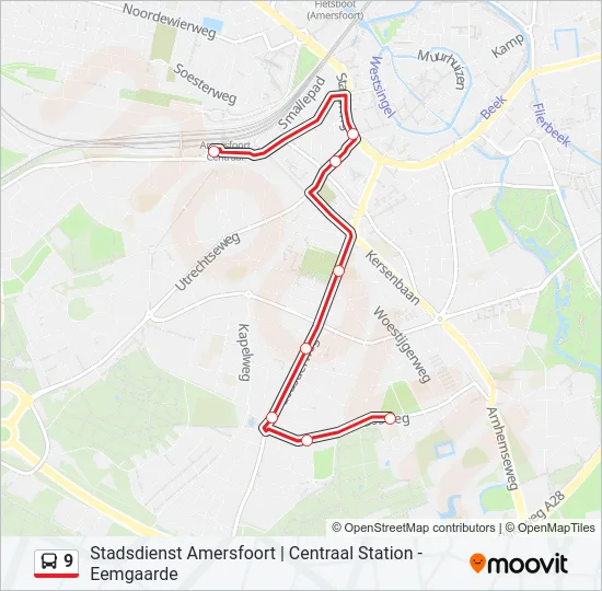 9 Bus Line Map