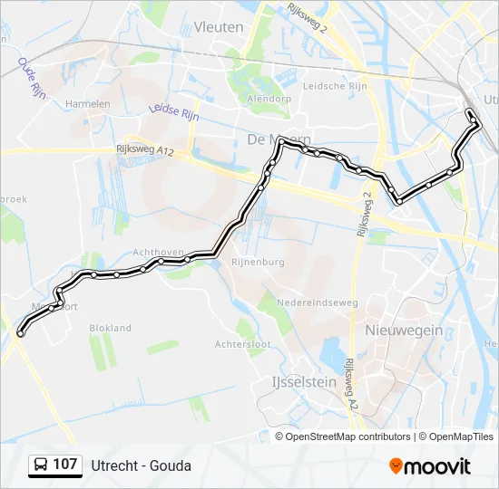 107 Bus Line Map