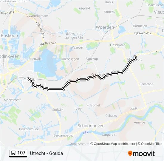 107 Bus Line Map