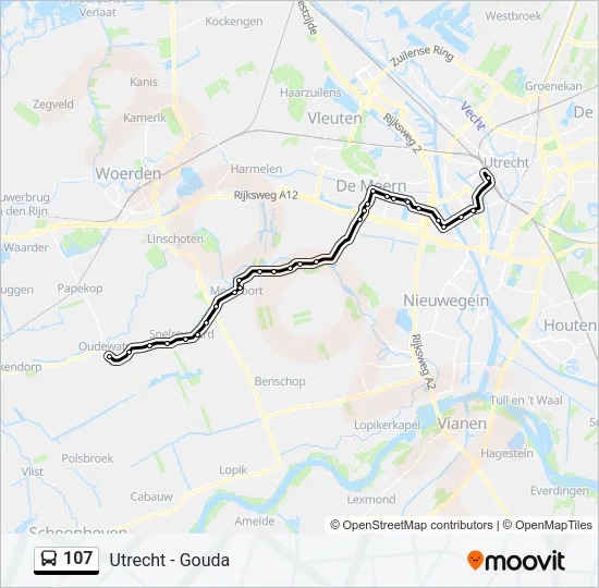 107 Bus Line Map