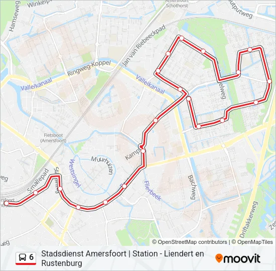 6 Bus Line Map