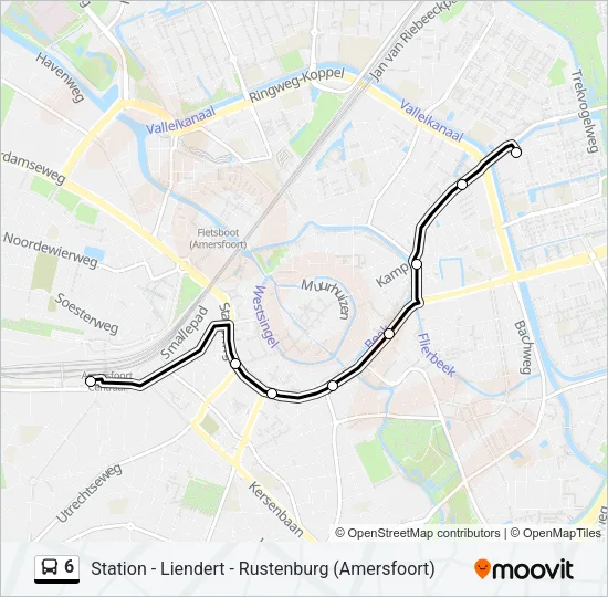 6 Bus Line Map