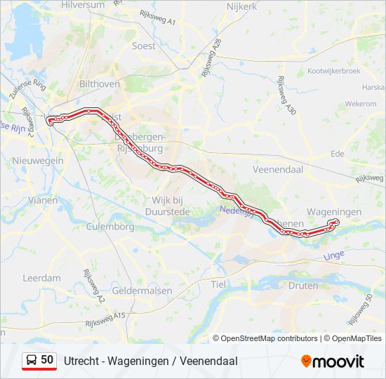 Buslinie 50 Karte