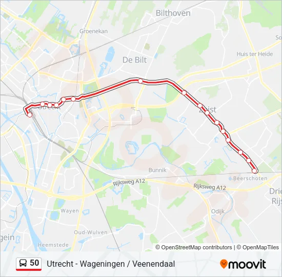 50 Bus Line Map