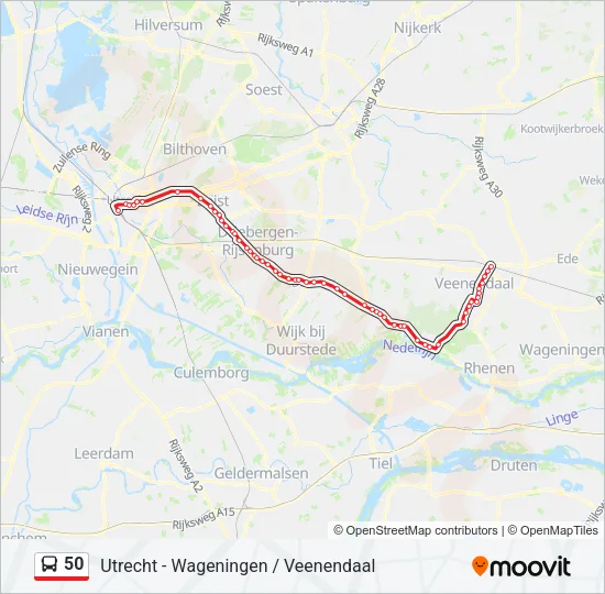 50 Bus Line Map