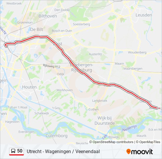 Buslinie 50 Karte