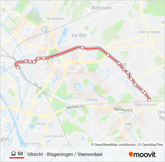 50 Bus Line Map