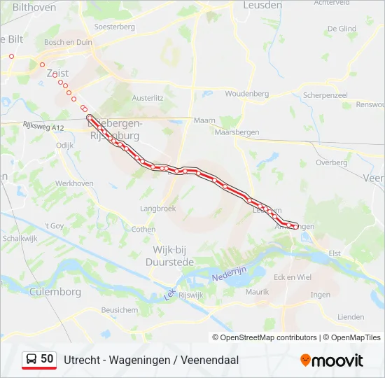 50 Bus Line Map