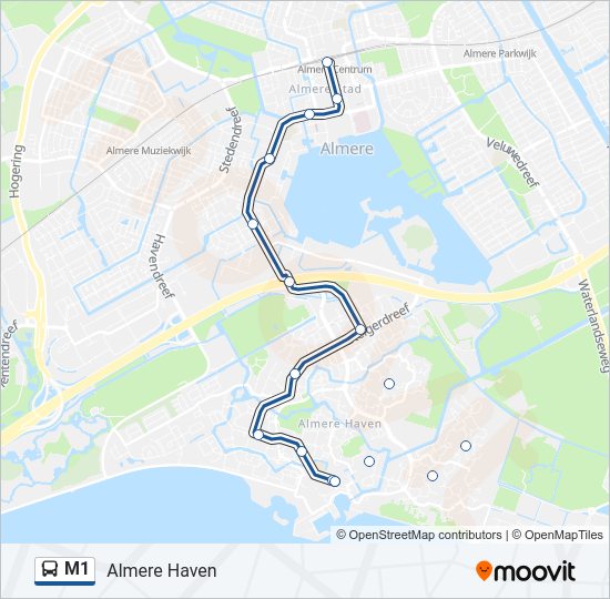 M1 Bus Line Map