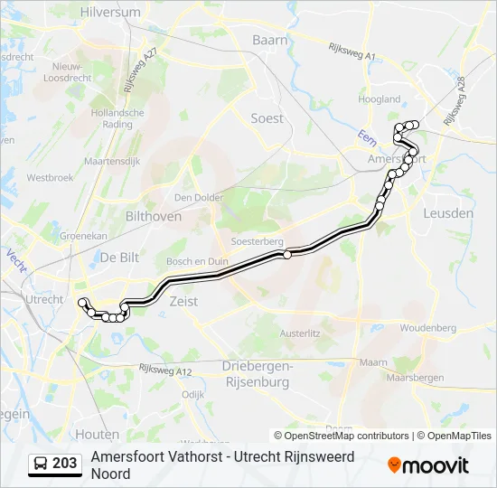 203 Bus Line Map