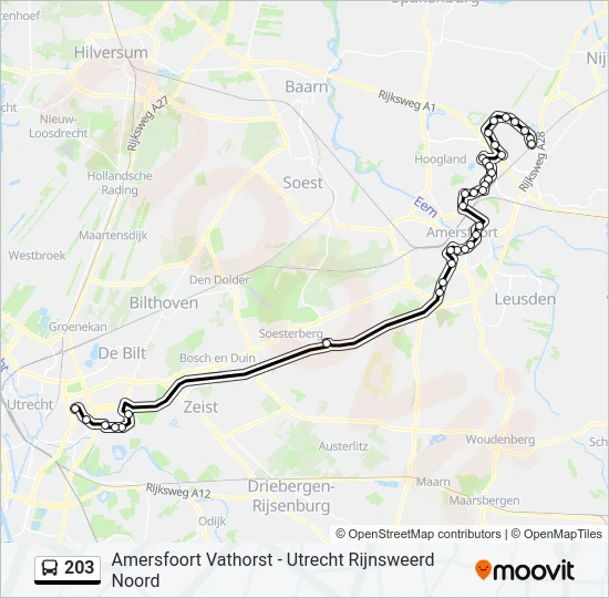 203 Bus Line Map
