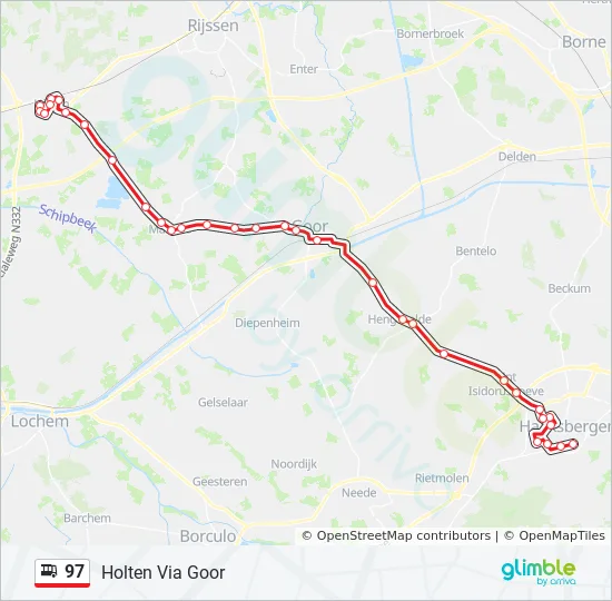 97 Bus Route Map 97 Route: Schedules, Stops & Maps - Holten Via Goor (Updated)