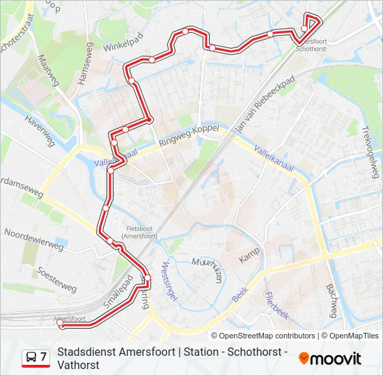 7 Bus Line Map