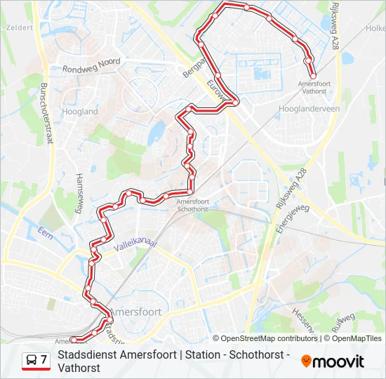 7 Bus Line Map
