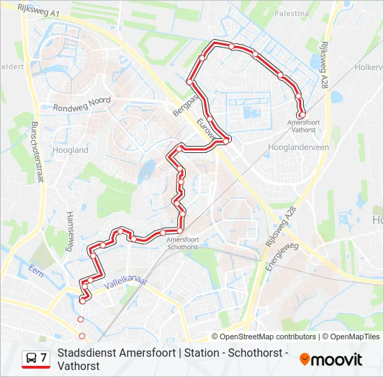 7 Bus Line Map