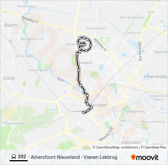 202 Bus Line Map