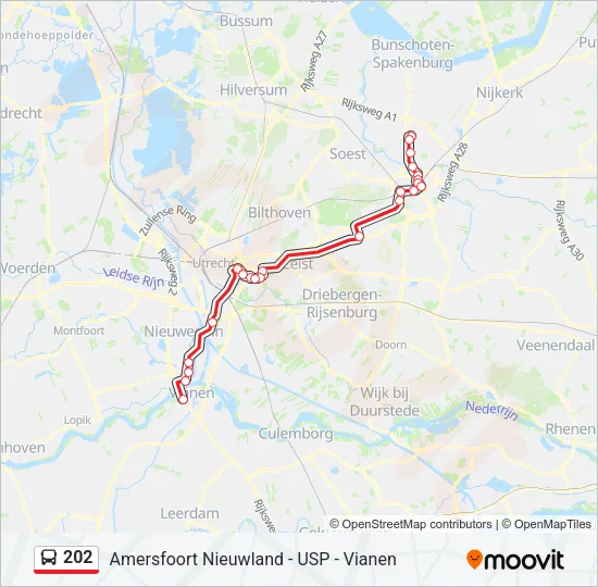 202 Bus Line Map
