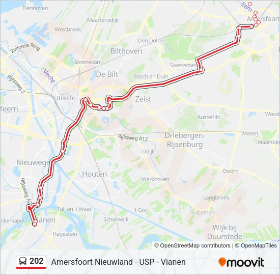 202 Bus Line Map