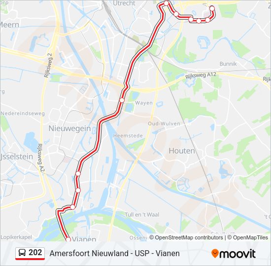 202 Bus Line Map