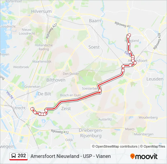 202 Bus Line Map