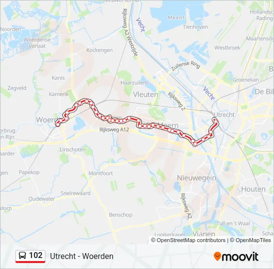 102 Bus Line Map
