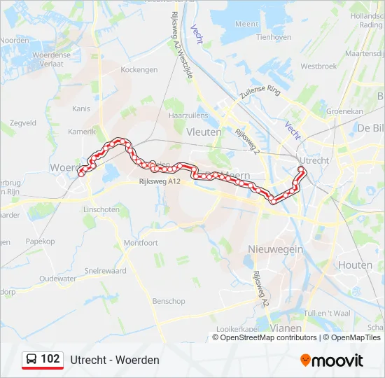 102 Bus Line Map