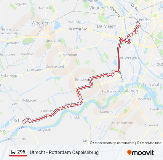 295 bus Line Map