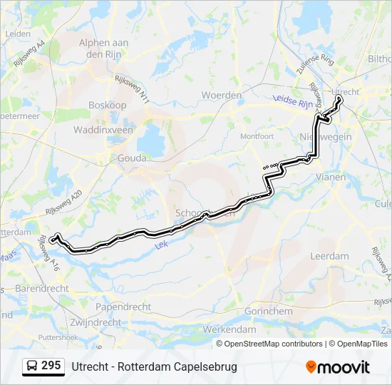 295 Bus Line Map
