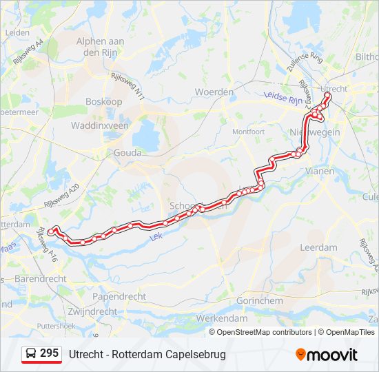 295 bus Line Map