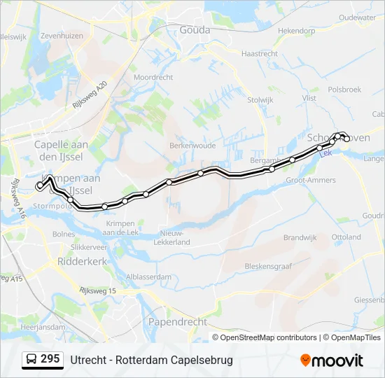295 Bus Line Map