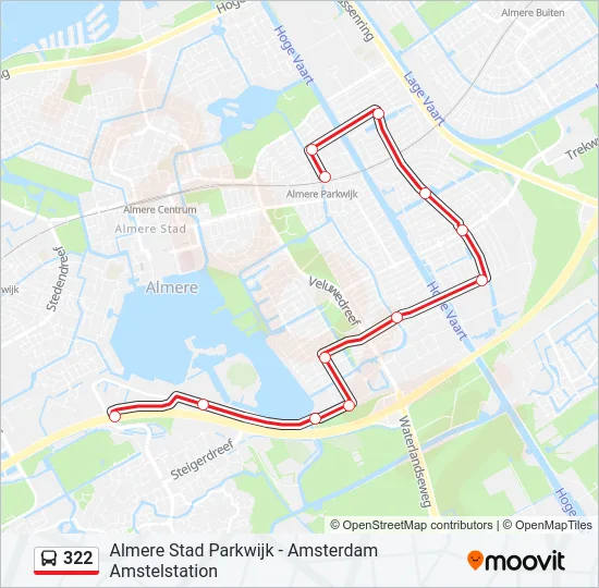 322 Bus Line Map