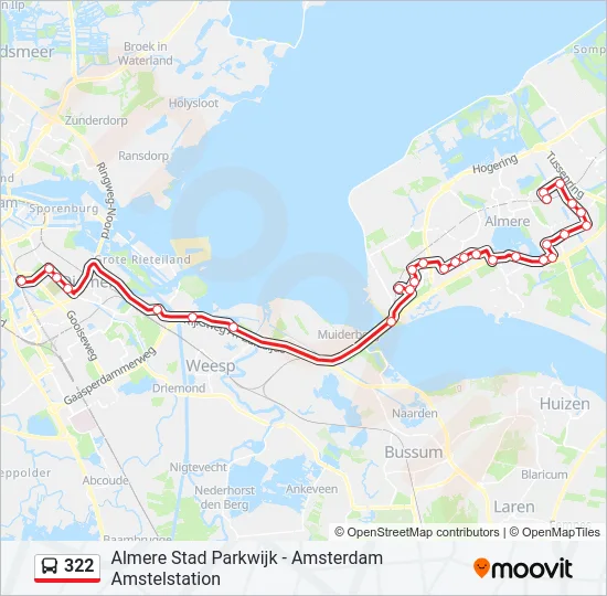 322 Bus Line Map