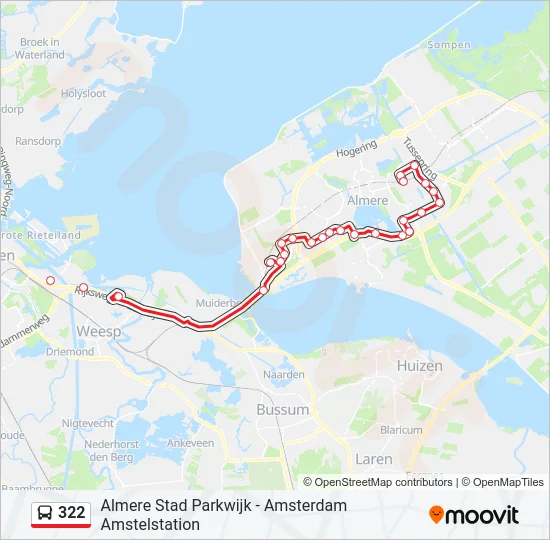 322 Bus Line Map