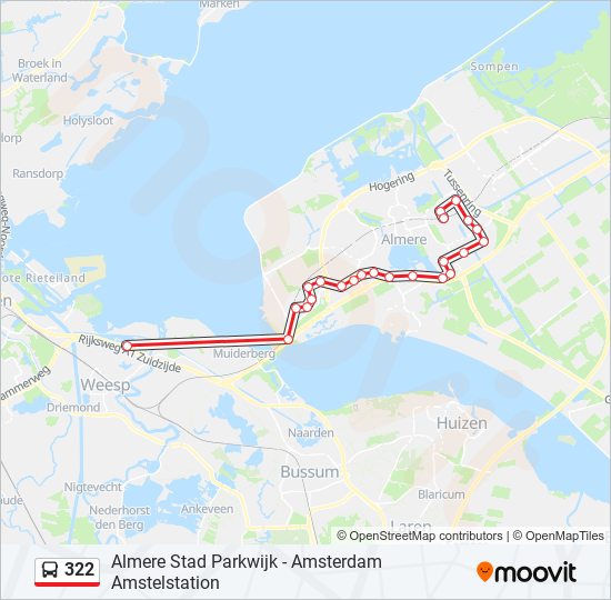 Attent Trappenhuis Melbourne 322 Route: Schedules, Stops & Maps - Almere Parkwijk Via 'T Oor (Updated)