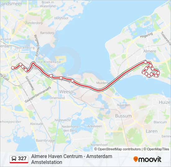 327 Bus Line Map