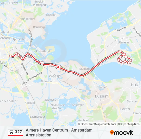 327 Bus Line Map