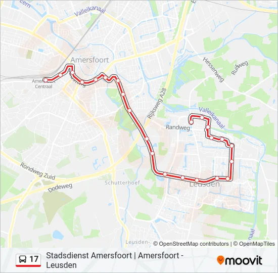 17 Bus Line Map