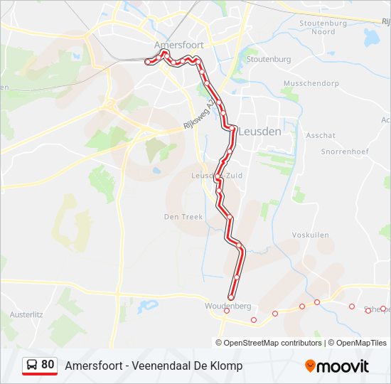 80 Bus Line Map