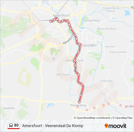 80 Bus Line Map