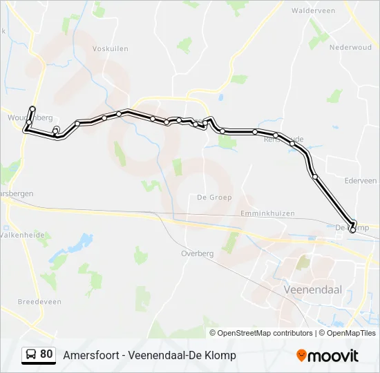 80 Bus Line Map