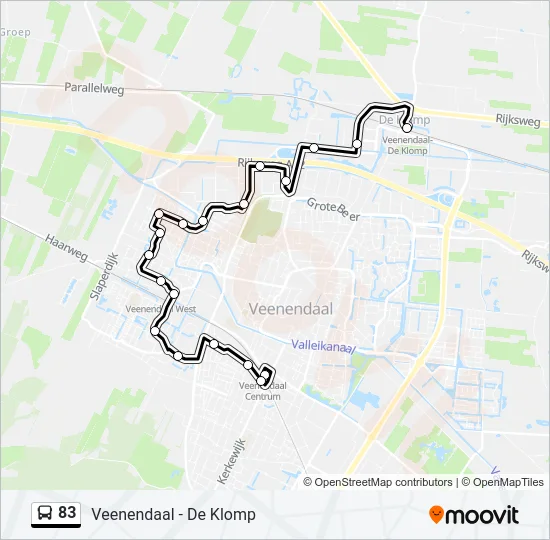 83 Bus Line Map