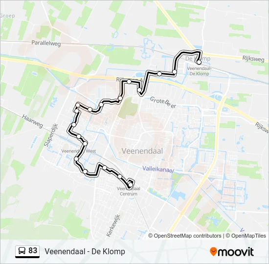 83 Bus Line Map