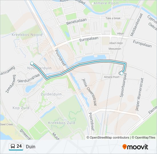 24 bus Line Map