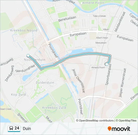 24 Bus Line Map