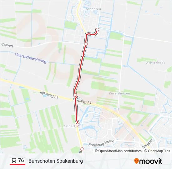 76 Bus Line Map