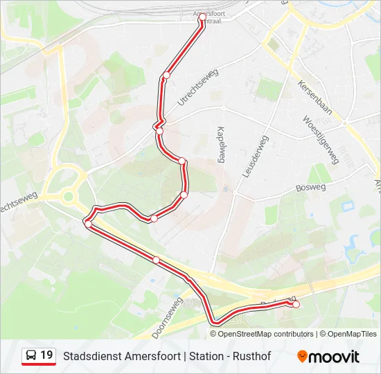 19 Bus Line Map