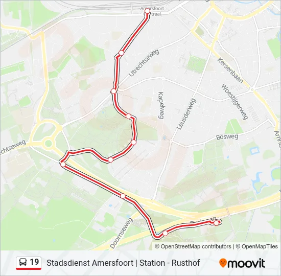 19 Bus Line Map